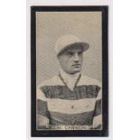 Cigarette cards, Smith's, Champions of Sport (Red, multi-backed), type card, M. Cannon, Jockey ('Sun
