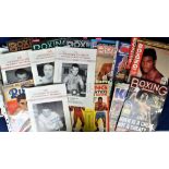Boxing Magazines, 30+ magazines dating from the 1950s to the 2000s, some signed. Titles include