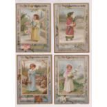 Cigarette cards, USA, Allen & Ginter, four large advertising cards for 'Pet Cigarettes' (one with
