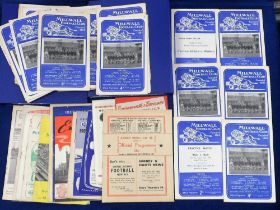 Football programmes, Millwall, home & away programmes, 1956/57, 59 programmes, homes (34)