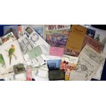 Ephemera, a quantity of interesting items to include 1924 Hamptons Great Furnishing Sale