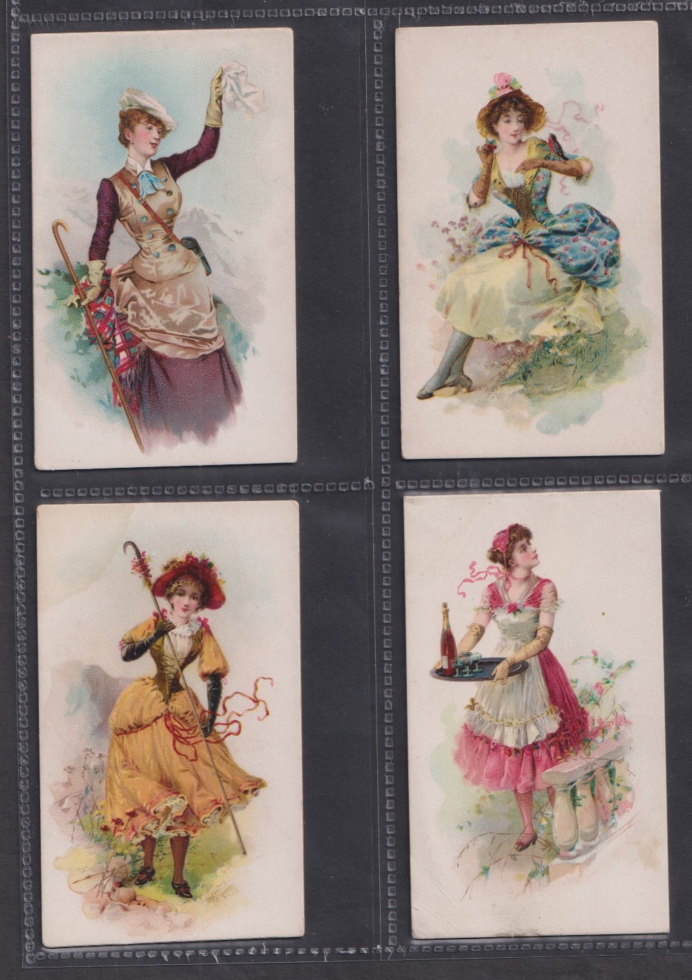 Cigarette cards, USA, Duke's, French Novelties, 'X' size (22/25) ref N110, missing pictures nos 9, - Image 11 of 12