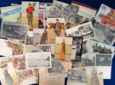 Postcards, Foreign, a mix of approx. 100 cards from Japan, Russia, Hungary, Norway, France, Germany,
