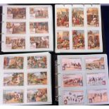 Trade cards, Liebig, a collection of approx 100 sets in 4 albums, all with slip cases, with dates