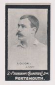 Cigarette card, Football, St. Petersburg Cigarette Co, type card, A. Goodall, Derby (gd) (1)