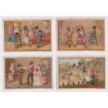 Trade cards, Liebig, Scenes of Negroes I Ref S246, Belgium edition (set, 6 cards) (gd)
