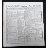 Horseracing, Royal Ascot, Racecard for 17 June 1881 including The Hardwicke Stakes won by Peter