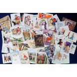 Postcards, Comic, a good mixed collection of approx. 67 cards. Artists include Lewin, Bert Thomas (