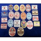 Beer labels, a selection of 23 labels, including one duplicate from Bent's of Liverpool & Stone, (10