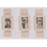 Cigarette cards, Phillips (Package Issue), Jockeys, (set, 25 cards, all on uncut card cigarette