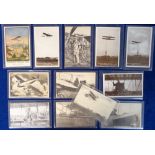 Postcards, Bournemouth Aviation, 12 cards to include 1910 Centenary Fete, Graham White 1910 (2),