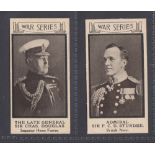 Cigarette cards, Webb & Rassell, War Portraits, two cards, no 11 The Late General Sir Chas.