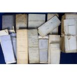 Documents, court case Cumberland, a large qty of 1860s-90s legal paperwork inc. cases held at