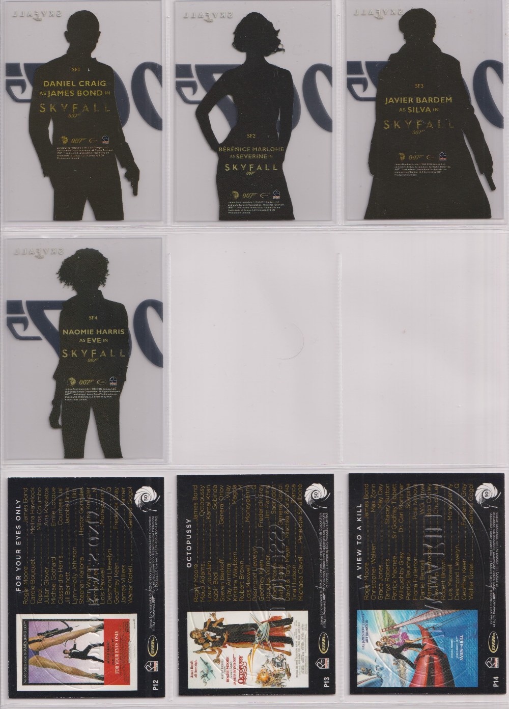 James Bond, 50th Anniversary Trading Cards Gold Cards (set of 198), Skyfall silhouette (4), Gold - Image 10 of 37