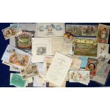 Ephemera, USA, a collection of 60+ pre 1900 American items to include a ticket for the Harvard