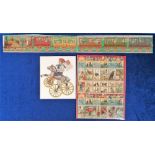 Ephemera, three unusual pre 1890s Raphael Tuck die cut scrap items to comprise Holiday Express 7 x