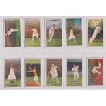 Cigarette cards, Gallaher, Lawn Tennis Celebrities (set, 50 cards) (gd/vg)