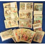 Trade cards, Liebig, a collection of 17 sets, Arts & Crafts (S601, 4 sets, Belgian, French, German &