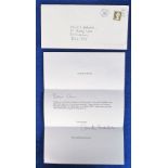 Ephemera, Camilla Queen Consort, typed letter signed by Camilla Parker Bowles, Raymill House (no