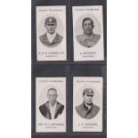 Cigarette cards, Taddy, County Cricketers, Hampshire, 4 cards, G C B Llewellyn, A Kennedy, Rev. W