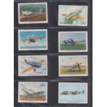 Cigarette cards, USA, Brown & Williamson, Modern Airplanes Series C, 'M' size, (set, 50 cards) (gd/