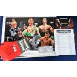 Boxing memorabilia, Joe Calzaghe, selection, a Lonsdale Boxing Glove signed in black marker with