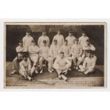 Postcard, Cricket, Australia, RP Team 1905 with fixture list to reverse, by Broom (gd/vg)