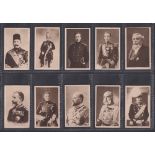 Cigarette cards, Wills, Overseas, Rulers of the World (set, 27 cards) (gd/vg)