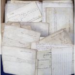 Documents, deeds and indentures, Lincolnshire, 140+ paper and vellum documents 1719-1939 to