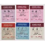 Football tickets, Chelsea home tickets, 1961/62, 6 tickets v Manchester United 30 Aug 1961,