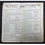 Horseracing, Royal Ascot, Racecard for the 3 June 1851 including a race for the Gold Vase won by