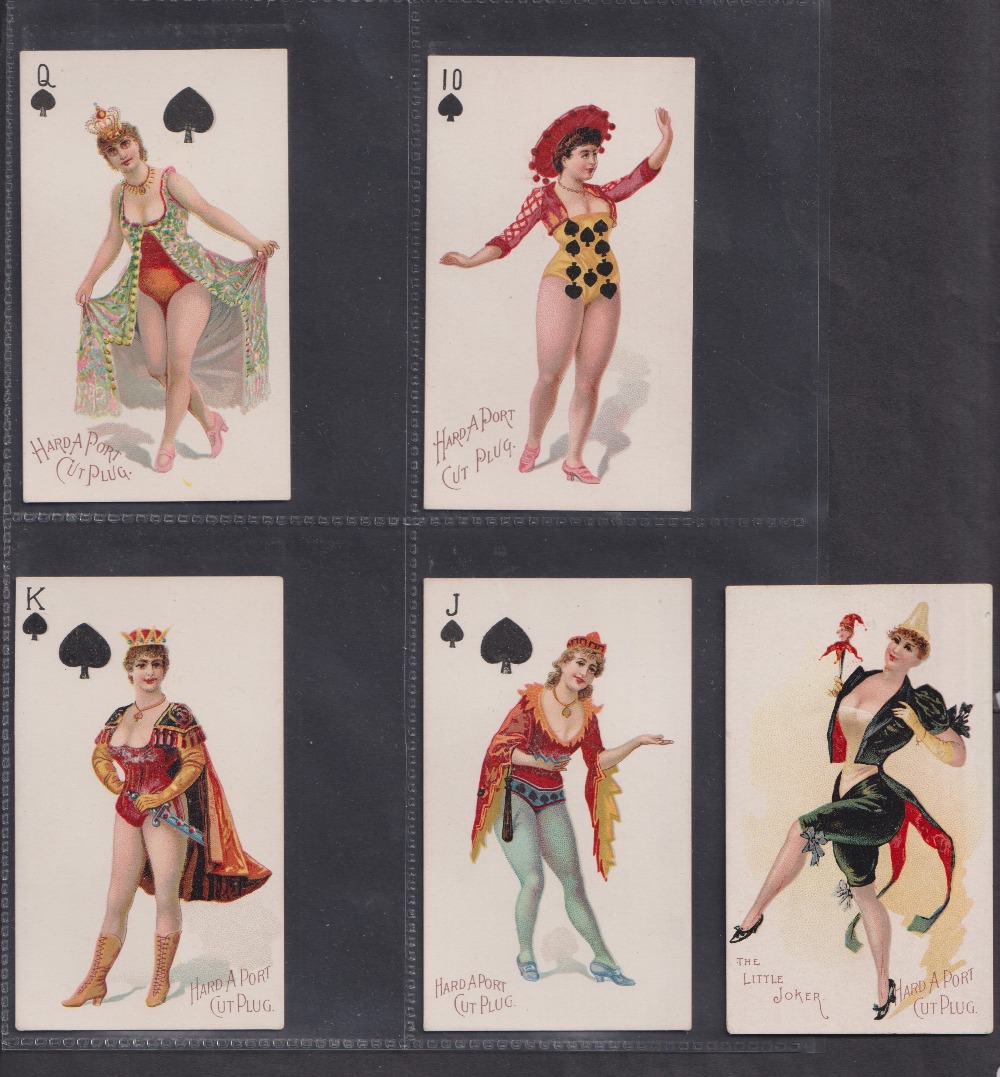 Cigarette cards, USA, Moore & Calvi, Beauties, Playing Card Inset, Set 3, 'Hard A Port' brand issue, - Image 25 of 26