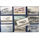 Postcards, Aviation, an early aviation mix of 10 cards, inc. Wilbur Wright related (5), Bleriot (