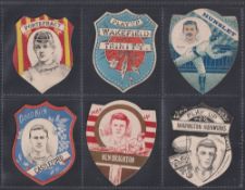 Trade cards, Baines, a collection of 6 shield shaped rugby cards, all in very fine condition,