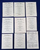 Horseracing, Ascot, a collection of 9 racecards all for the King George VI & Queen Elizabeth