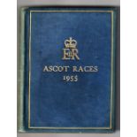Horseracing, Royal Ascot racecards, a bound volume of Royal Ascot Racecards for 1955 believed to