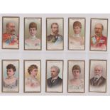 Cigarette cards, Taddy, Royalty Series (set, 25 cards) (gd)