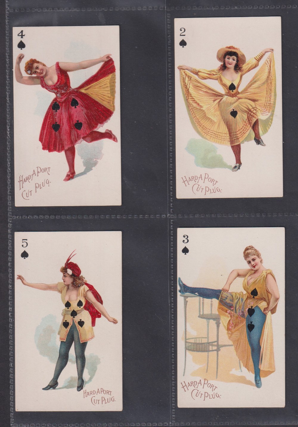 Cigarette cards, USA, Moore & Calvi, Beauties, Playing Card Inset, Set 3, 'Hard A Port' brand issue, - Image 21 of 26