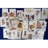 Postcards, Comic, a collection of approx. 30 WW1 rationing cards, artists include Flora White,