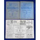 Football programmes, 3 Millwall home programmes, 1937/38 v QPR 30 Aug 37, v Notts County 24 Jan 38 &