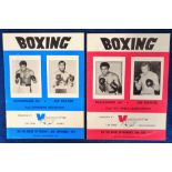 Boxing, Muhammad Ali, 2 1975 programmes Ali v Joe Frazier on 30th Sept and Ali v Joe Bugner on