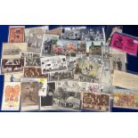 Postcards, Circus, a mixed age collection of 40 postcards, RPs, printed and artist drawn to