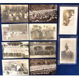 Postcards, a selection of 10 RPs and photographs of Huntley and Palmers staff Reading, inc. Tug of