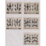 Trade cards, Barratt's, Football Team Folders, 5 different, Bradford City (1932, 1933 & 1934),