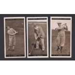Cigarette cards, Churchman's, Famous Golfers (set, 50 cards) includes Walter Hagen (x2,