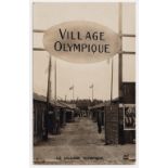 Postcard, Olympics, Paris 1924, a rare Official RP of the Olympic Village by Noyer (vg)