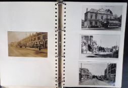 Postcards/Photographs, a collection in modern album of approx. 149 photographs and postcards of
