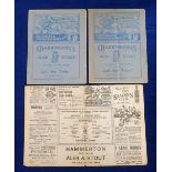 Football programmes, 3 Millwall home programmes, 1937/38 v Southend United 16 Oct 37, v Torquay