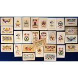 Postcards, Silks, mainly embroidered, inc. Royal Navy, Floral, Greetings, AAMC, WWII (2): with a
