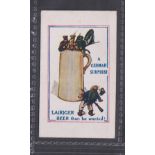 Cigarette card, Billingham, Army Pictures, Cartoons etc, type card, 'A German Surprise Larger Beer